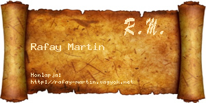 Rafay Martin névjegykártya